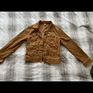 Brown corduroy shacket